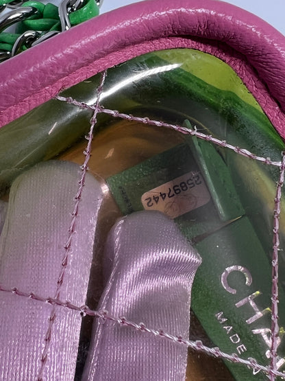 Chanel coco splash mini rectangular flap bag pink& yellow