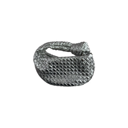 Bottega Veneta metallic silver mini Jodie