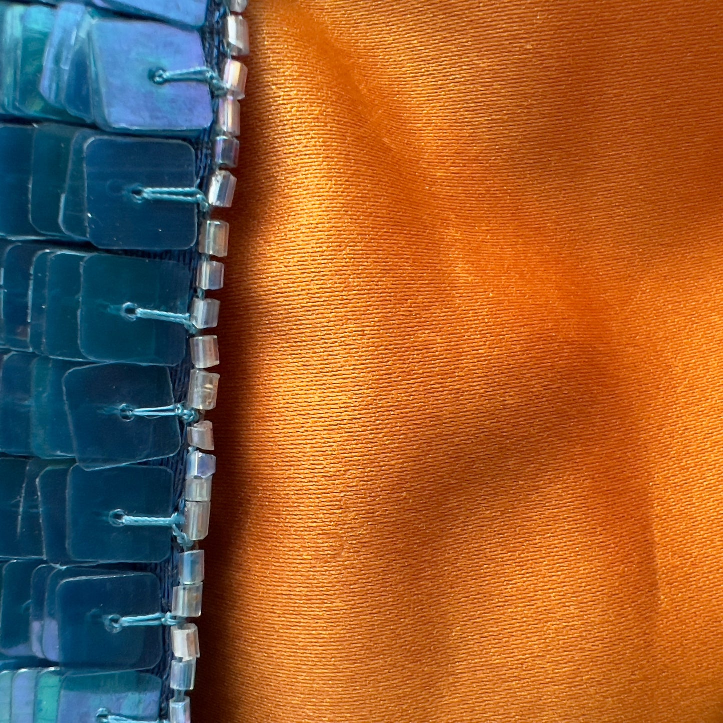 Vintage Fendi Blue Sequin Baguette