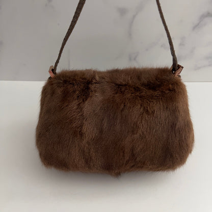 Fendi mini mamma size cute squirrel fur baguette
