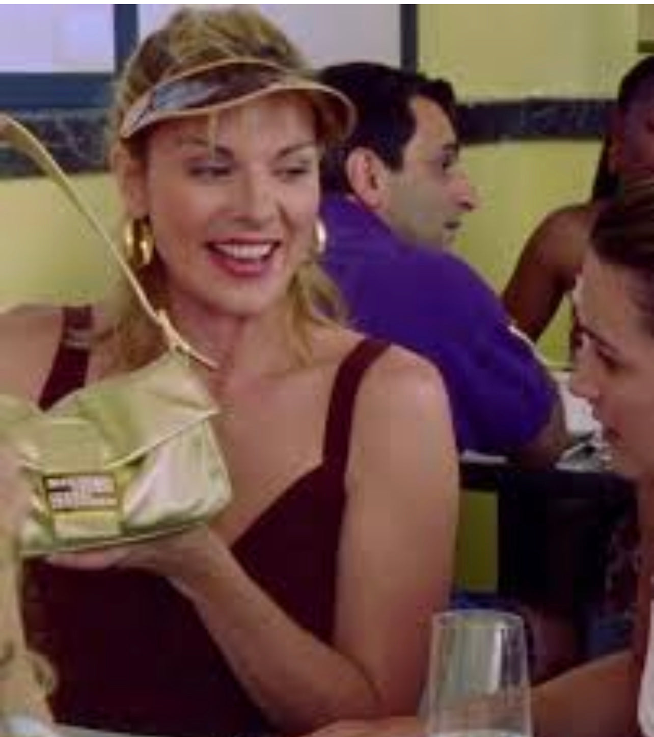 Vintage Fendi rhinestones golden baguette