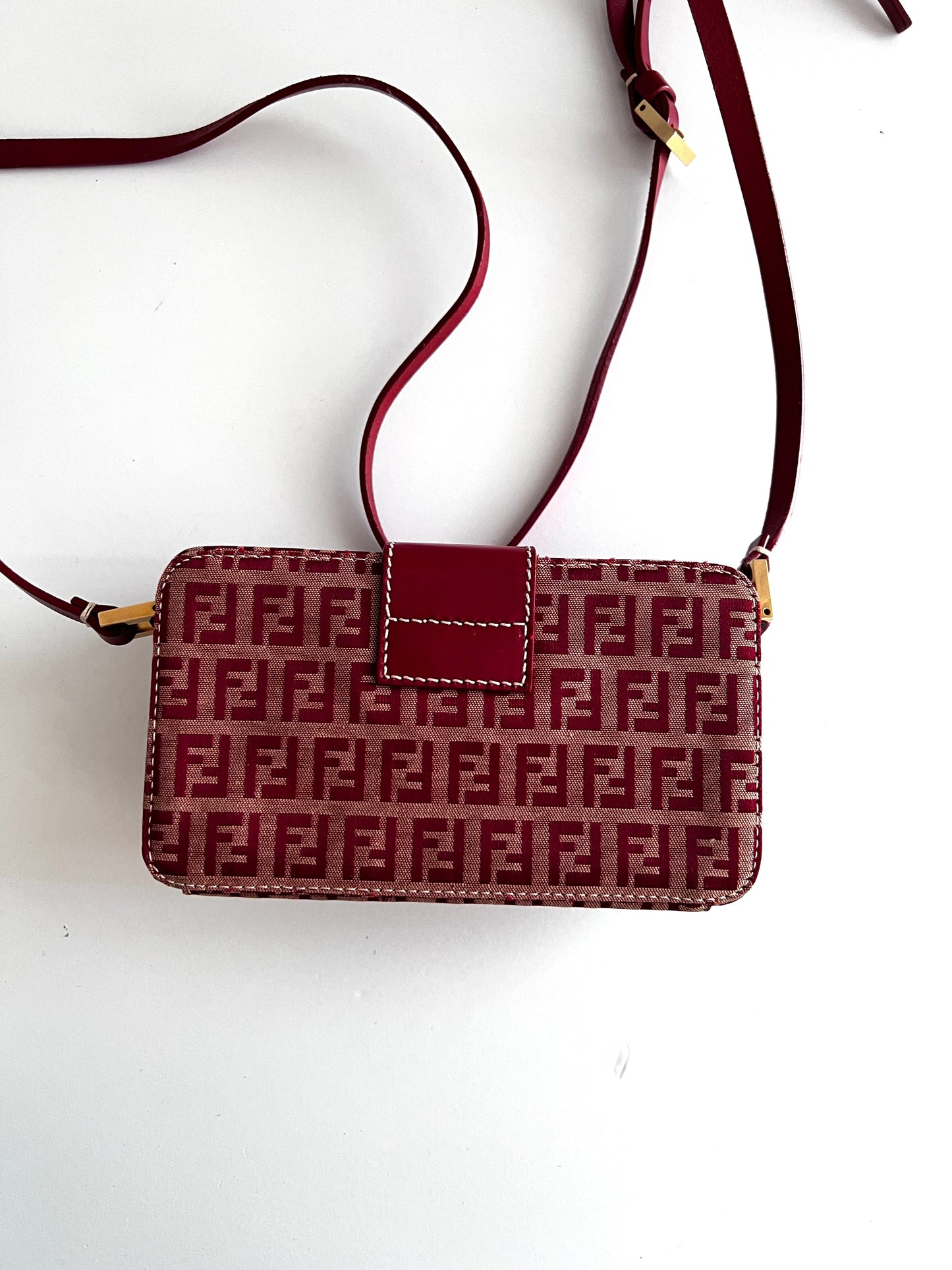 Fendi Vintage zucchino red box crossbody bag