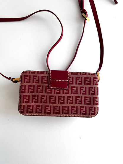 Fendi Vintage zucchino red box crossbody bag