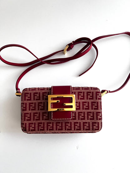 Fendi Vintage zucchino red box crossbody bag
