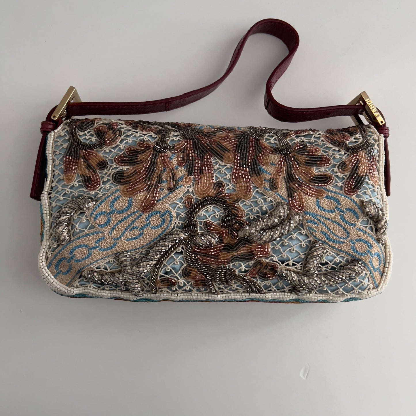 Vintage Fendi Embroidered Baguette