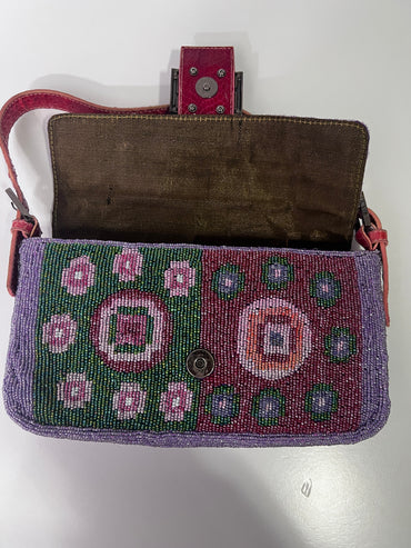 Vintage Fendi Boho beaded baguette