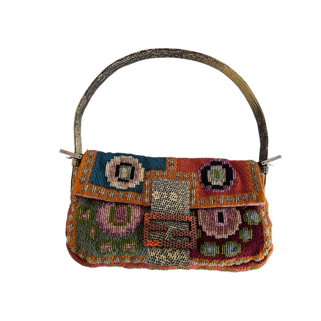 Fendi Iconic Fendi Boho Beaded Baguette