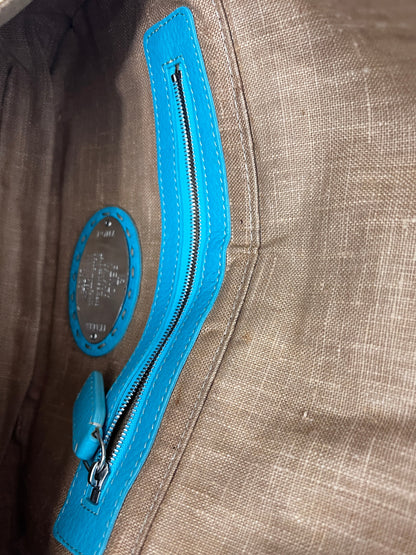 Pre-Owned Fendi selleria raffia baguette