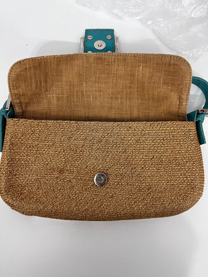 Pre-Owned Fendi selleria raffia baguette