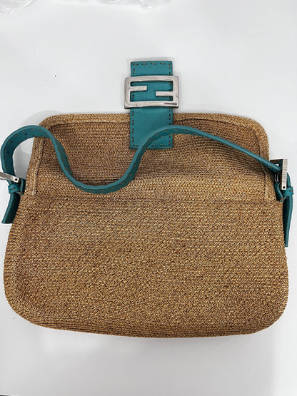 Pre-Owned Fendi selleria raffia baguette