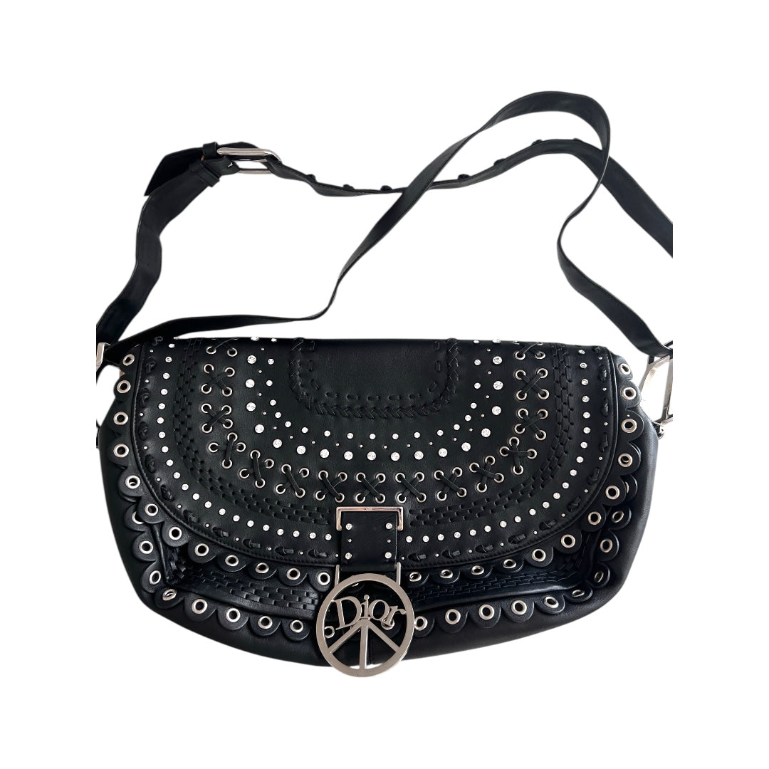Dior Vintage Dior love&peace limited edition leather shoulder bag