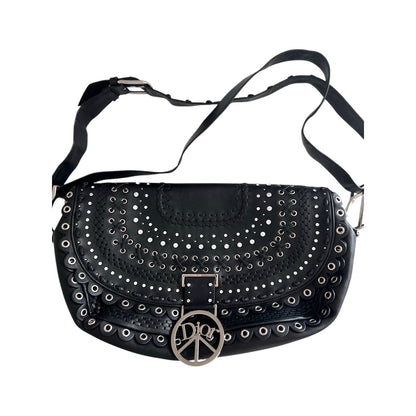 Vintage Dior love&peace limited edition leather shoulder bag
