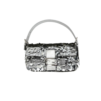 Vintagr Fendi silver sequin baguette special order