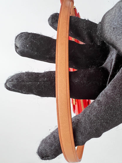 NWOT! Louis Vuitton Orange Sunset Monogram Vernis Lexington Fleurs Pochette Bag