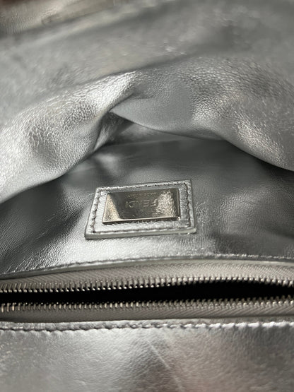 Fendi Silver Big Paillettes Small Size Peekaboo