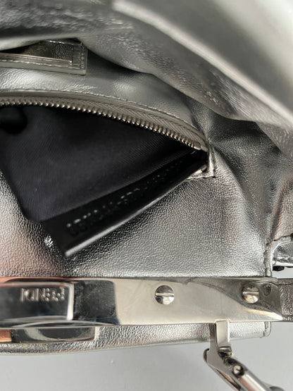 Fendi Silver Big Paillettes Small Size Peekaboo