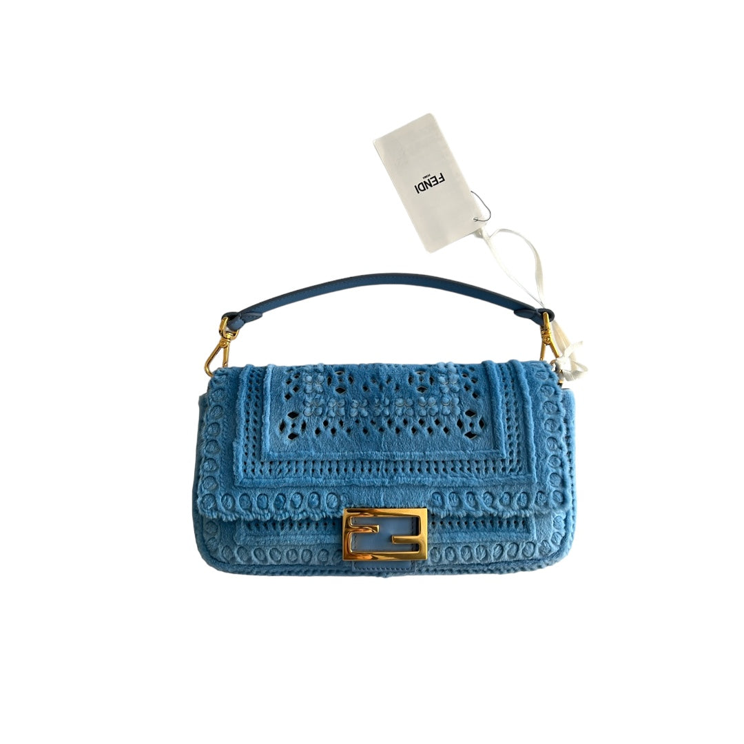 Fendi Fendi laser-cut mink baguette