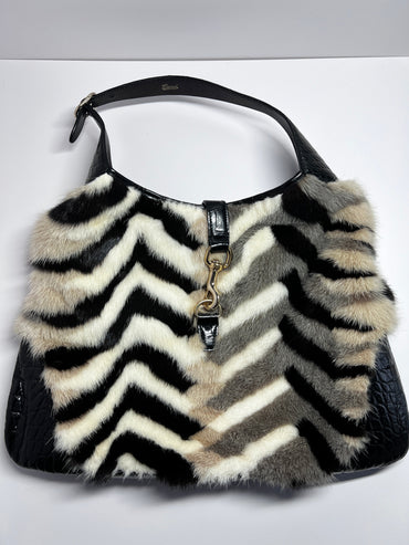 Vintage Gucci mink Crocodile big Jackie bag