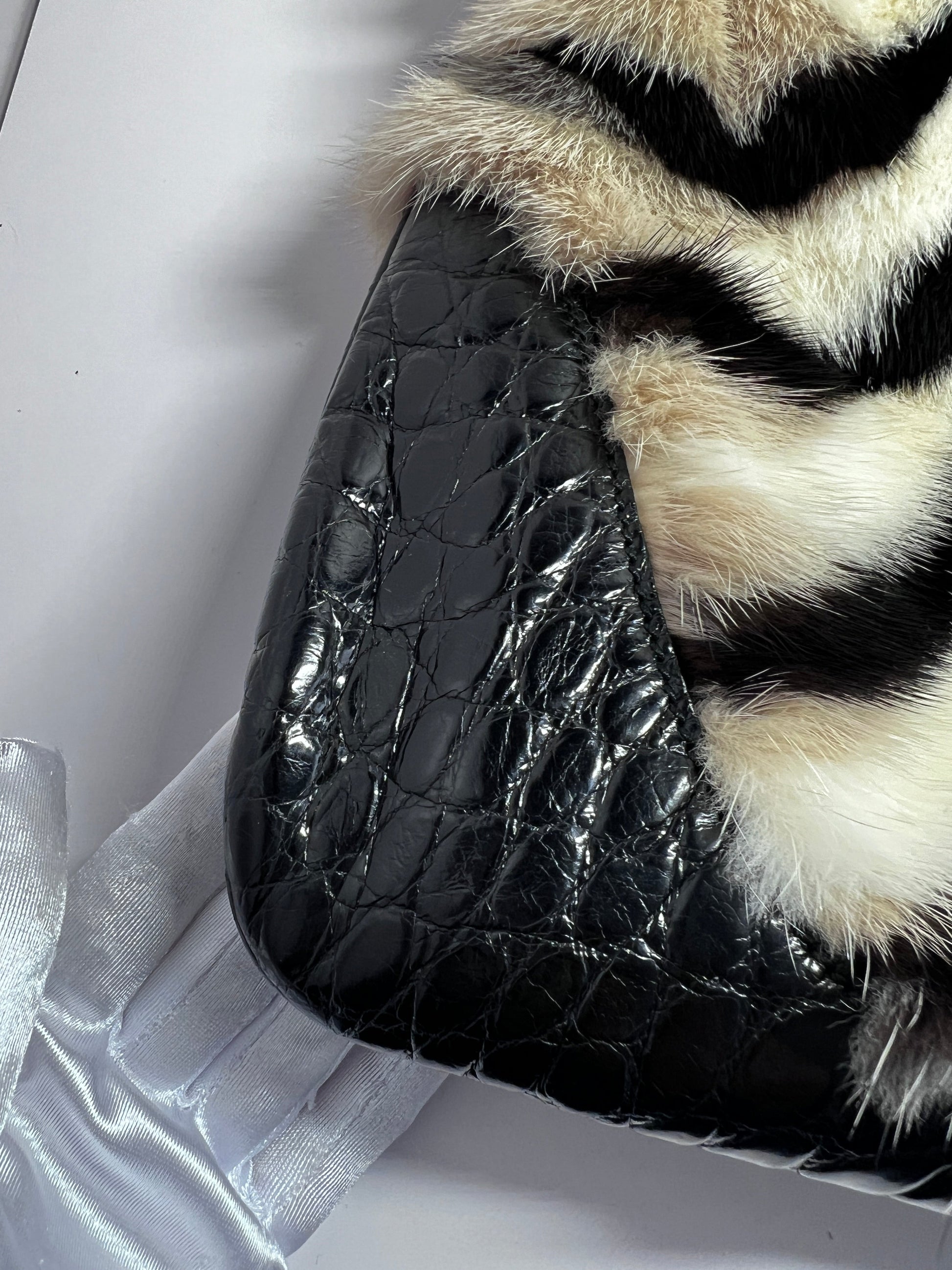 Vintage Gucci mink Crocodile big Jackie bag