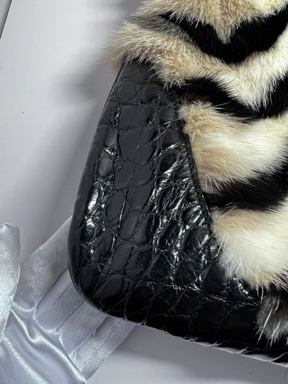 Vintage Gucci mink Crocodile big Jackie bag