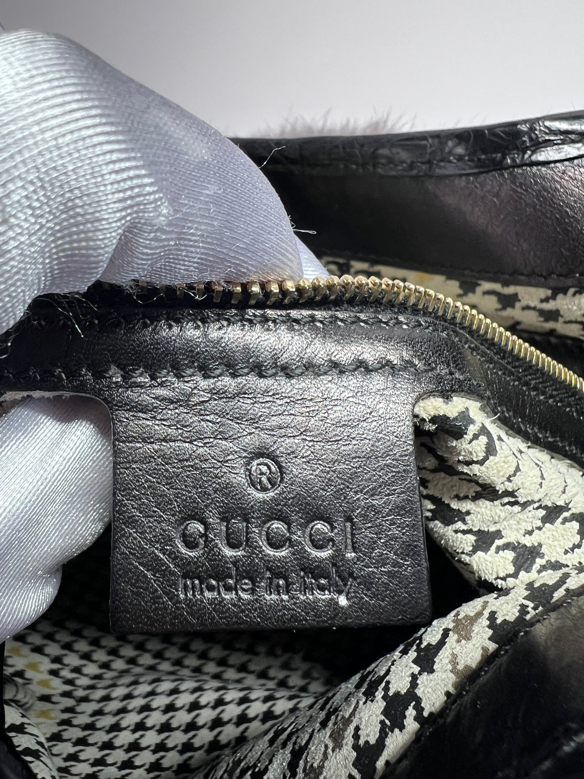 Vintage Gucci mink Crocodile big Jackie bag
