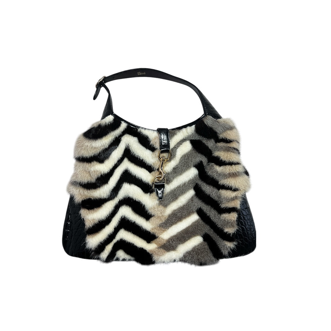 Gucci Vintage Gucci Jackie big mink Crocodile bag