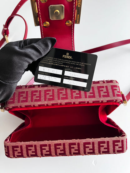 Fendi Vintage zucchino red box crossbody bag