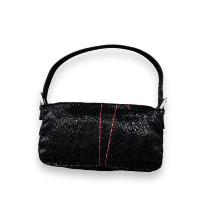 Fendi Iconic vintage black beaded baguette