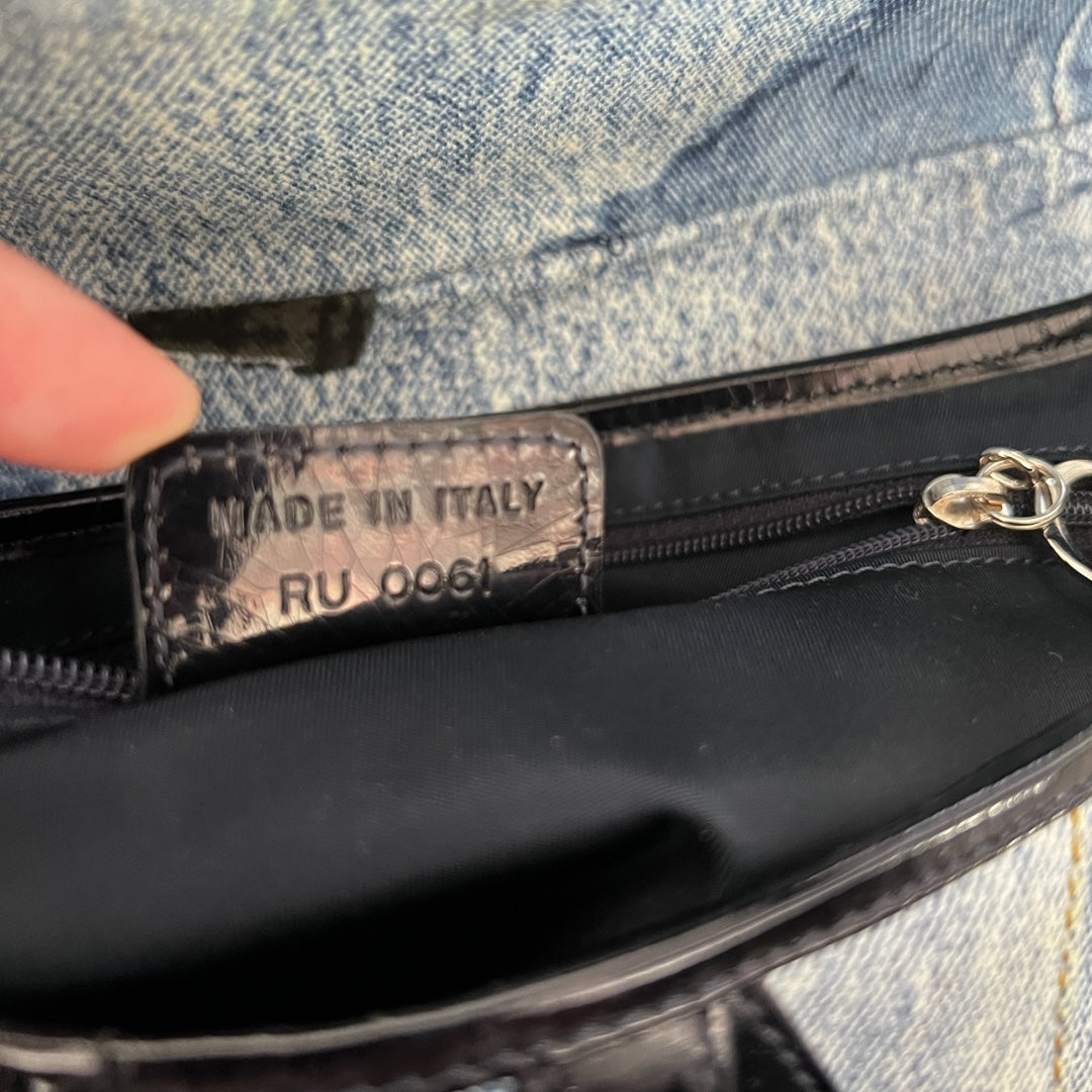 Vintage Christian Dior denim saddle