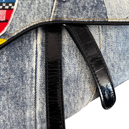 Vintage Christian Dior denim saddle