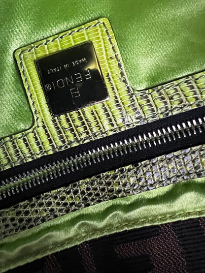 Pre-Owned Fendi floral beaded zucca baguette