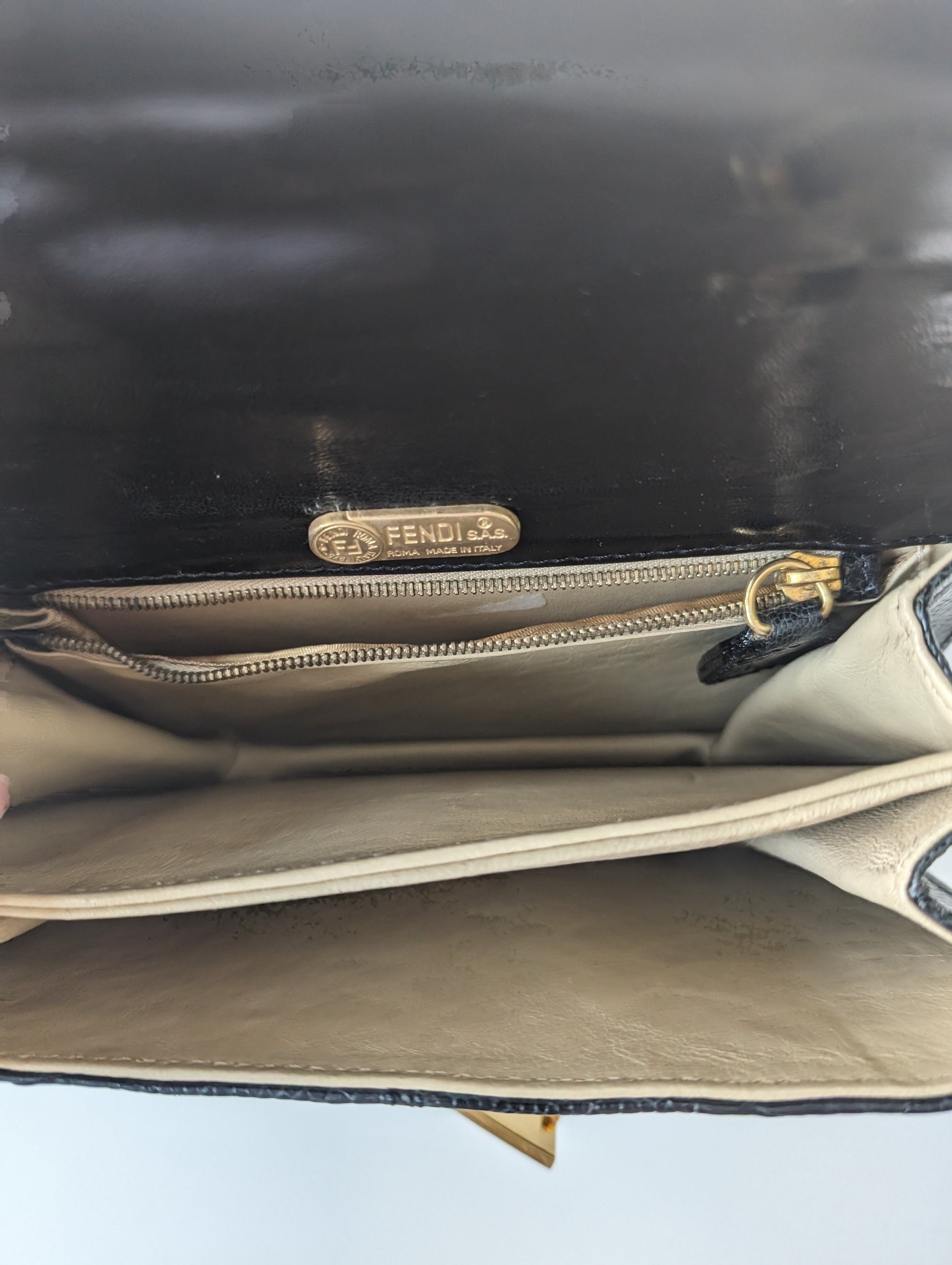 Pre-Owned Fendi Vintage exotic leather two way bag