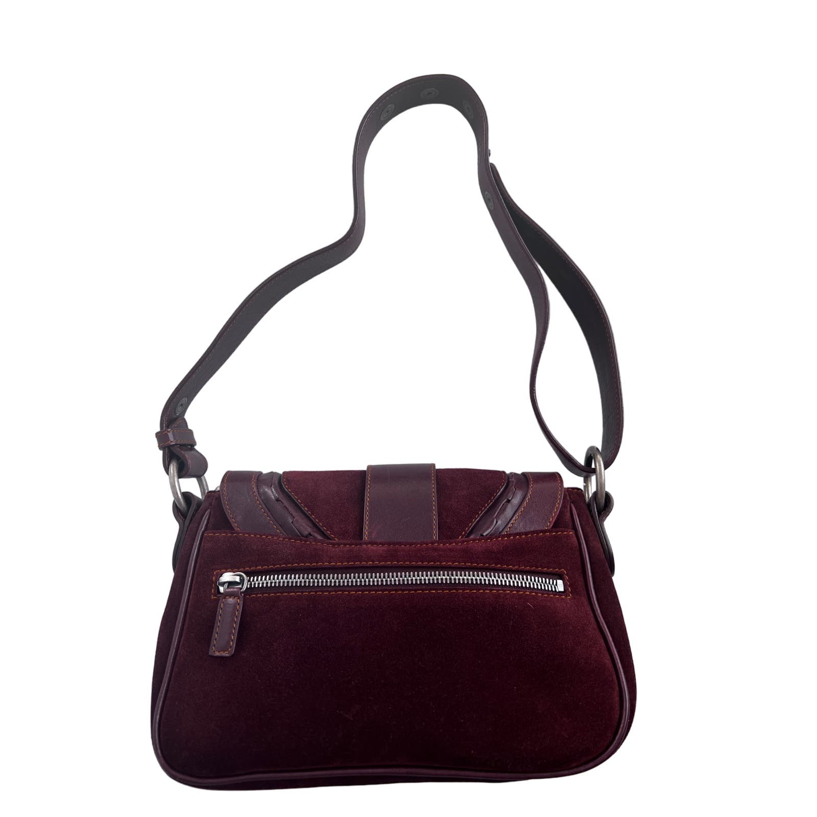 Dior brown suede mini size Gaucho bag