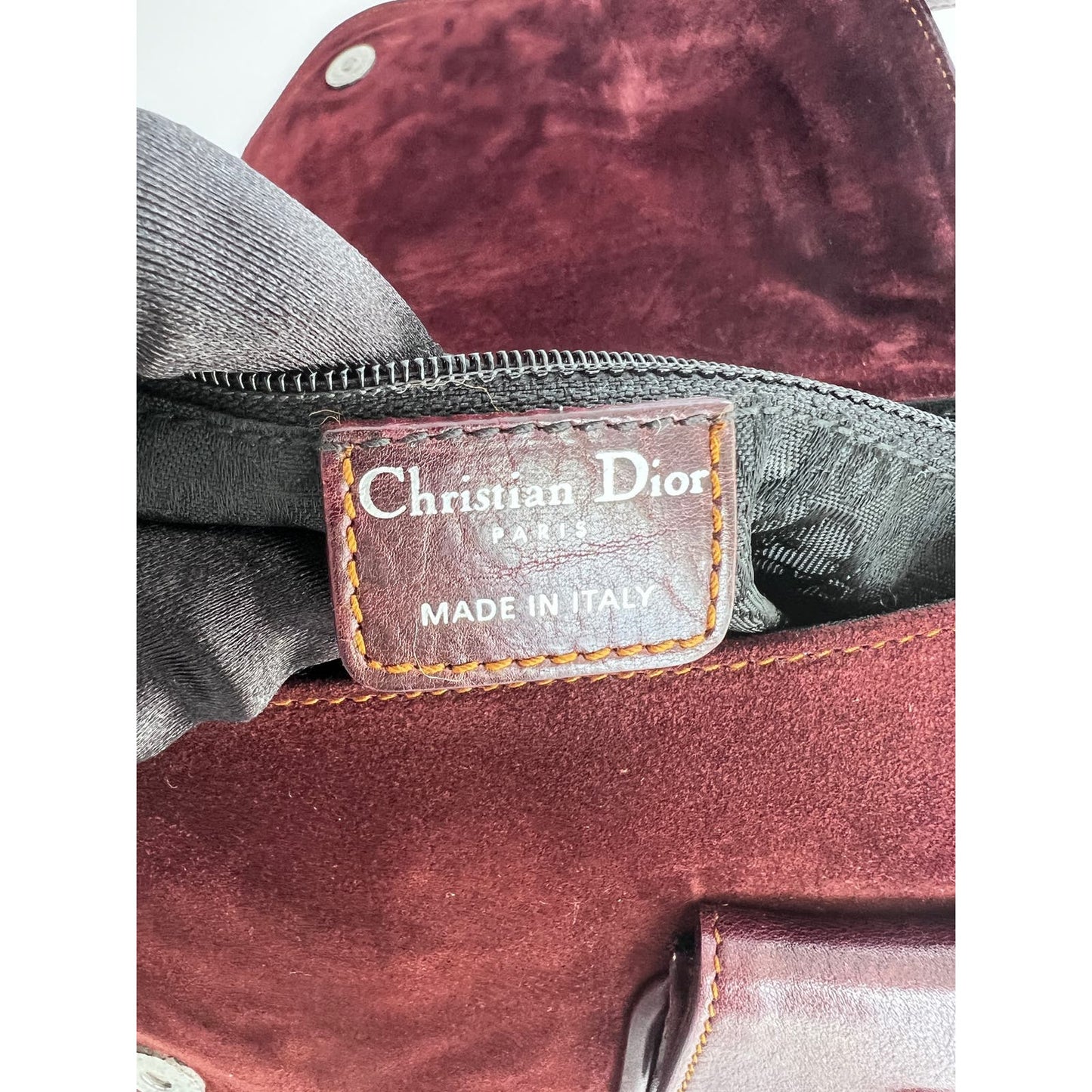 Dior brown suede mini size Gaucho bag