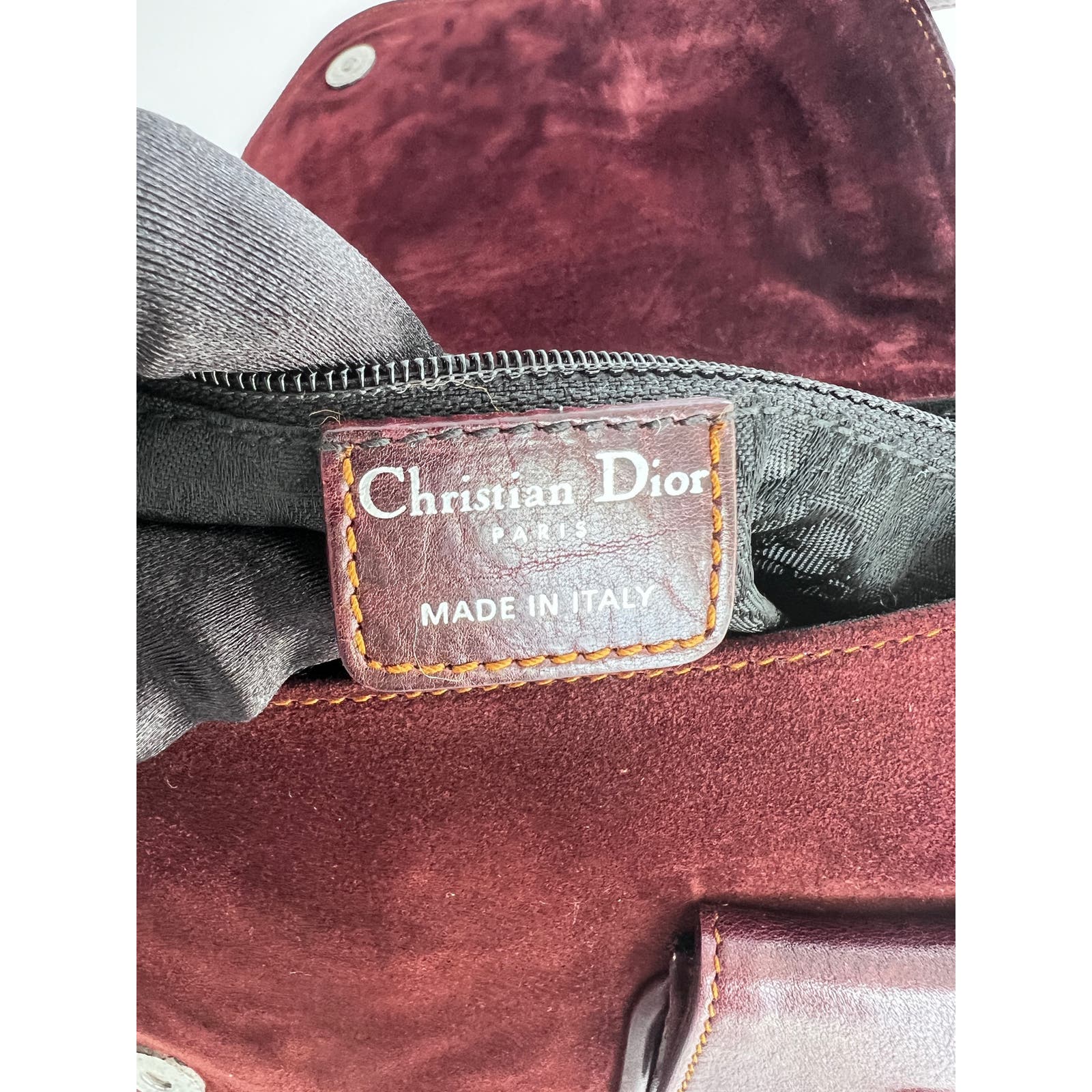 Dior brown suede mini size Gaucho bag